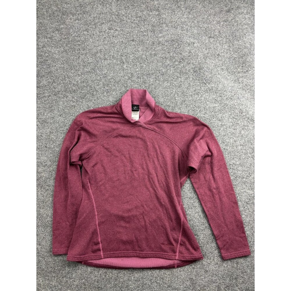Patagonia Pullover Womens Medium Pink Mock Neck Long Sleeve Capilene Baselayer